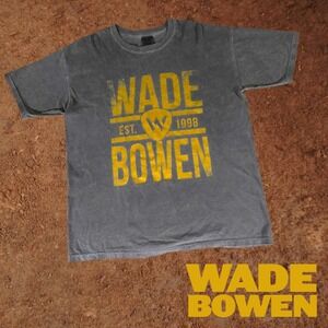 Comfort Colors Mens Wade Bowen Graphic Concert T-Shirt Gray Large